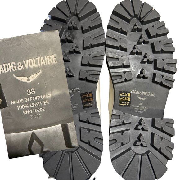 Zadig & Voltaire Ride Chelsea Boot White NEW - Picture 11 of 16